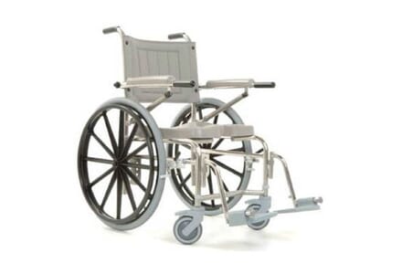 Osprey 700 Self Propelling Shower Chair. Grey Right Facing. 