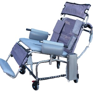 Bariatric Shower Chair by Osprey Healthcare. Purple Left Facing.