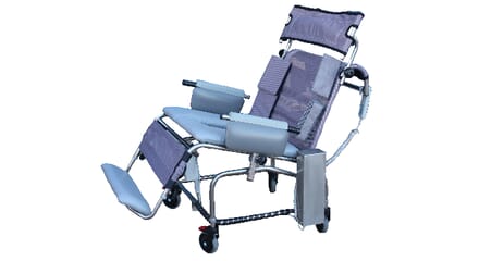 Bariatric Shower Chair by Osprey Healthcare. Purple Left Facing.