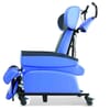 Blue CareFlex HydroFlex Chair, Left Facing.