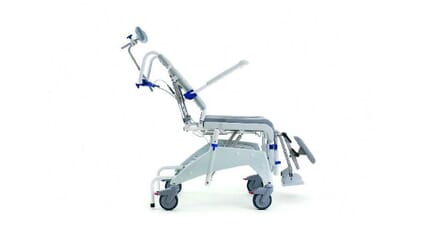 Invacare Ocean Dual Vip Shower Chair. Grey Right Facing.