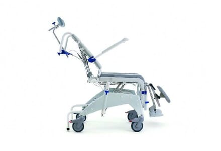 Invacare Ocean Dual Vip Shower Chair. Grey Right Facing. 