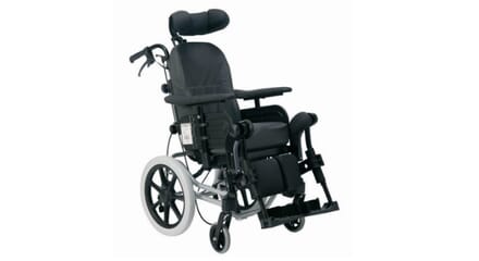 Rea Azalea Assist. Black Wheelchair Right Facing.