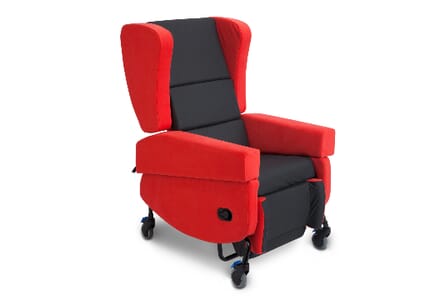 CareFlex SmartSeat Chair, Red and Black Front Facing Black and Red.