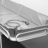 Chiltern Invadex Shower Trolley. Grey Plastic Elevated Bed, with Shower Head. 