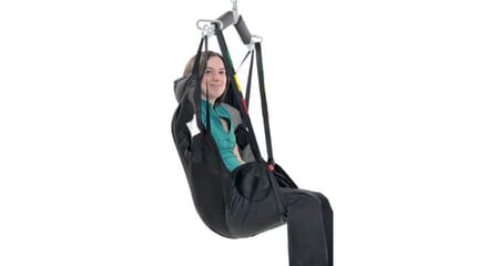 Cressy Spacer Sling, With Child Sat in Facing Right.