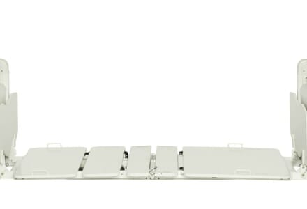 Floorline Bed, Side Profile With No Mattress. White.