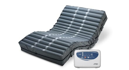 Procare Bariatric Mattress. Grey corrugated soft plastic seat. Front Facing.