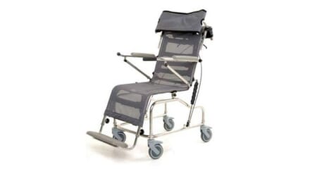 Osprey Tilt in Space Shower Cradle. Grey Left Facing.