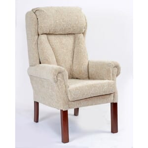 Primacare Pembroke High Back Chair. Cream. Right Facing.