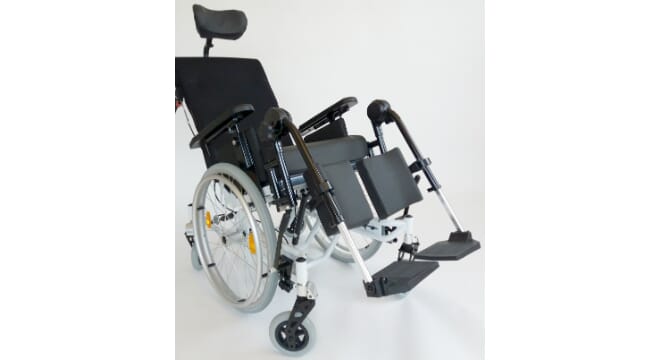 BES Rehab Weely Essential Wheelchair Front. Black.