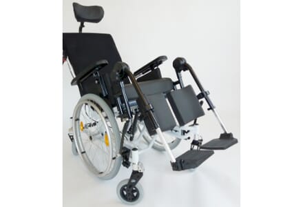BES Rehab Weely Essential Wheelchair Front. Black.