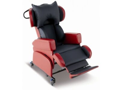 Hydroflex Chair, Right Facing, Red. 
