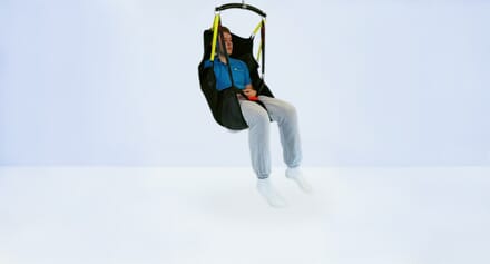 Silva-Balance Sling with User Sat Facing Right.