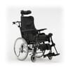 Rea Azalea Tall Wheelchair Black Front View, Right Facing.