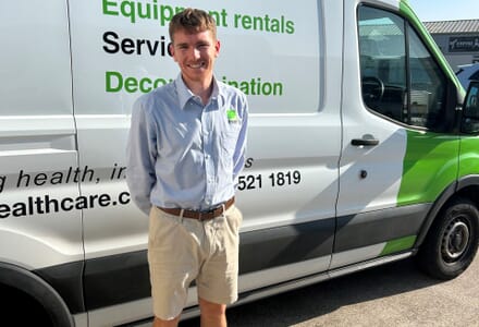 Rory Keen, the new specialist seating assessor at Premiere Healthcare